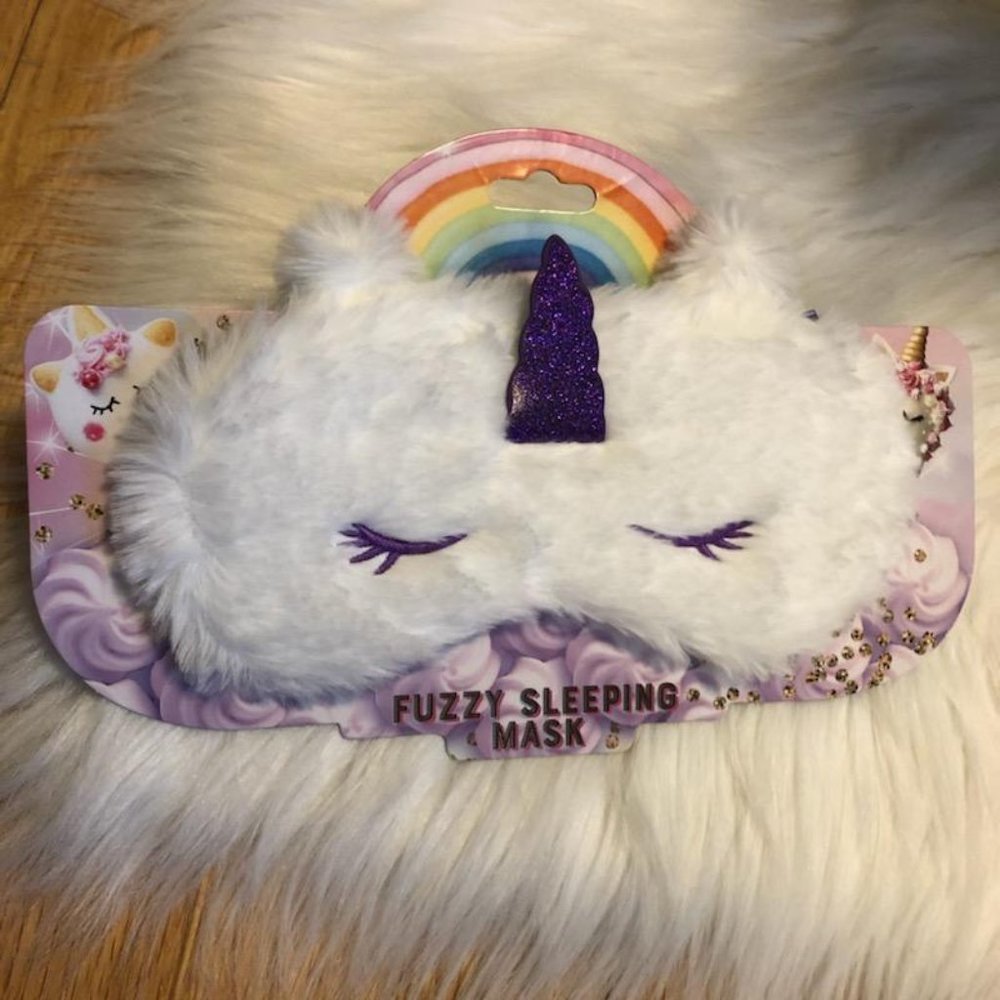 Fuzzy Unicorn Sleeping Mask